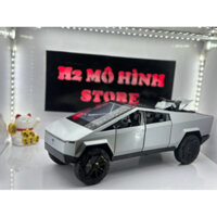 Mô hình xe Tesla Cyber ​​​​xe bán tải tặng kèm xe moto địa hình hợp kim cao cấp