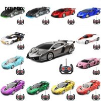 Mô hình xe thể thao DITIPOO, Đèn LED vô tuyến 2.4G Xe RC 1 / 18, Xe hoạt hình điều khiển từ xa Drift Tốc độ cao Đồ chơi trẻ em Xe đua trẻ em