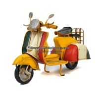 MÔ HÌNH XE VESPA VÀNG ĐỎ TRẮNG TRANG TRÍ TIỂU CẢNH TERRARIUM VÀ HỒ BÁN CẠN THỦY SINH