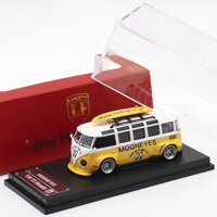Mô hình xe Volkswagen T1 Van Kombi Yellow White - Mooneyes Livery tỉ lệ 1:64 Lang Feng Model OT64072
