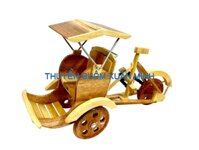 Mô Hình Xe Xích Lô Trang Trí | Size Lớn 28cm (Gỗ Tự Nhiên)