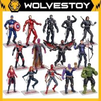 Mô hình ZD Toys Avengers Iron Man, Spider Man, Captain, Black Panther, Falcon, Bucky, War Machine, Scarlet Witch 1/10