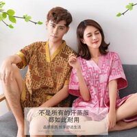 Mồ Hôi Hấp Quần Áo Nữ Cotton Nguyên Chất Cặp Đôi Phù Hợp Với Nam Xông Hơi Quần Áo Anran Nano Kích Thước Lớn Tắm Quần Áo Massage Han Hấp 7.20