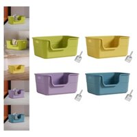 Mở Hộp Đựng Đồ Cho Mèo Trong Nhà 24cm Cao Cấp Dễ Dàng Mang Theo Di Động Dễ Dàng Vệ Sinh Bedpan Mèo Con Nhà Vệ Sinh Hộp Cát Vệ Sinh