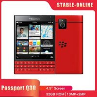 Mở khóa Blackberry Passport Q30 - Điện thoại di động 4G LTE, RAM 3GB, ROM 32GB, camera 13.0MP, BlackBerryOS