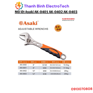 Mỏ lết Asaki AK-0402