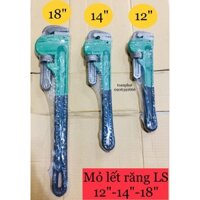 Mỏ lết răng vặn ống nước, kìm vặn ống sắt, inox LS 12"