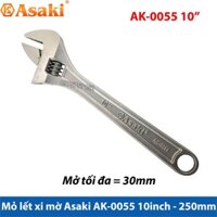 Mỏ lết xi mờ cao cấp Asaki AK-0055 10inch - 250mm (Mở tối đa 30mm) giocongcu