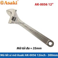 Mỏ lết xi mờ cao cấp Asaki AK-0056 12inch - 300mm (Mở tối đa 35mm)