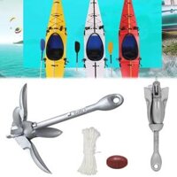 Mỏ Neo Gấp Inox 0.7Kg/1.5Kg Cho Thuyền Kayak Xuồng Thuyền Grapnel Bè-Phụ Kiện Thuyền Đánh Cá Biển