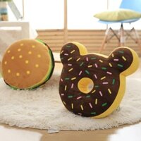 Mô phỏng bánh hamburger gối trẻ em Đồ chơi cá tính sáng tạo lớn Đệm văn phòng Đệm gối Donut đệm
