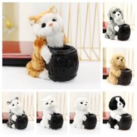 Mô Phỏng Chó Con Mèo Bút Sang Trọng Đồ Chơi Nhồi Bông Sinh Viên Để Bàn Trang Trí Đồ Trang Trí Bàn Văn Phòng Đa Năng Học Tập Ống Bảo Quản Trẻ Em Sinh Nhật Quà Tặng Nhỏ