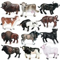 Mô phỏng Đồ trang trí động vật trẻ em nhận thức bắp chân mini xạ hương bò trâu bò bò trâu trang trí