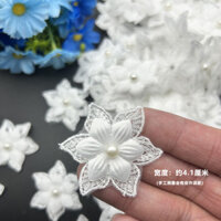 Mô Phỏng Hoa Mini Handmade DIY Đính Hạt Kim Cương Giả Quần Áo Phụ Kiện Trang Trí Mũ Váy Rèm Phụ Kiện Trắng