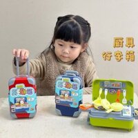 Mô Phỏng Mini Trẻ Em Dễ Thương Thú Cưng Xe Đẩy Vali Đồ Chơi Nhà Chơi Nhà Bếp Thiết Bị Y Tế Đồ Chơi Bàn Trang Điểm Khủng Long Vali Bộ Kết Hợp Nhà Chơi Đồ Chơi