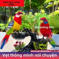 Mô Phỏng Vẹt Vẹt Mô Phỏng Chim Có Thể Vỏ Cây Có Thể Di Chuyển Có Thể Học Nói Điều Khiển Bằng Giọng Nói Cảm Biến Đồ Chơi Điện Chim Giảm B
