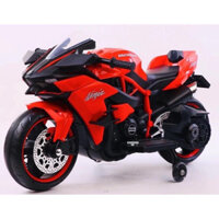 Mô tô điện Ninja H2R cho bé, Xe máy điện trẻ em sử dụng chân đạp ga