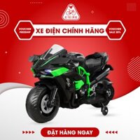 Mô tô điện Ninja H2R cho bé, Xe máy điện trẻ em sử dụng chân đạp ga
