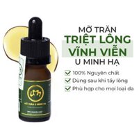 Mỡ trăn triệt lông U Minh Hạ nguyên chất 1030ml UMIHA dùng cho vùng Chân, Tay, Nách, Bikini, Body tại nhà hiệu quả an toàn tiết kiệm - 10ml