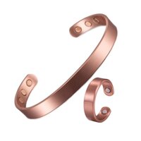 Mờ Trang Sức-Bộ Có Thể Điều Chỉnh 10 Mm Từ Tính Đồng Nguyên Chất Vòng Tay Cho Nam Nữ Lắc Tay Lợi Ích Năng Lượng Đơn Giản Bộ Trang Sức Cưới