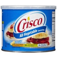 Mỡ Trừu Thực Vật (Shortening) Hiệu Crisco All-Vegetable Shortening, Hộp 453g (16 Oz.) 1 Lb.