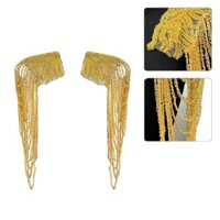 Mo * Viền Epaulets Vai đính đính hạt đính cườm vai Epaulettes May mặc