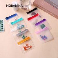 Mobanina 1 / 7 / 28 Chiếc Túi Đựng Thuốc, Mờ Có Túi Đựng Thuốc Có Dây Kéo, Bộ Túi Đựng Thuốc EVA Mini Du Lịch
