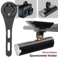 Mobanina 1 Bộ Giá đỡ máy tính xe đạp, Giá đỡ đồng hồ tốc độ xe đạp bằng sợi Carbon 143mm 165mm, Giá đỡ đồng hồ bấm giờ siêu nhẹ bền cho