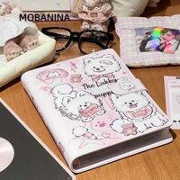 Mobanina A5 Album ảnh thần tượng Kpop, Phim hoạt hình Puppy Photocard Binder, Bộ sưu tập Photocard 3 inch bằng da PU dung lượng cao