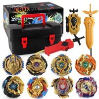 Mobanina Bey Battling Top, Hộp di động Bộ đồ chơi con quay hồi chuyển hai chiều, Bộ trò chơi chiến đấu bằng kim loại quay sáng tạo 12 chiếc cho trẻ từ 8 tuổi trở lên
