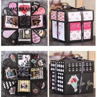 Mobanina DIY Album Ảnh, Hộp Quà Kỷ Niệm Đám Cưới, Cặp Đôi Sáng Tạo Ngày Lễ Tình Nhân Nổ Hộp Quà Tình Yêu