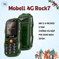 Mobell Rock 7 Điện Thoại  4G (Pin 5.500mAh Chống Va Đập, Tích- Chữ To, BH 1 Năm Chính Hãng)