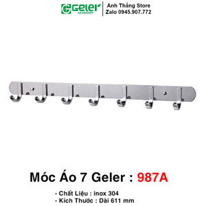 Móc áo 7 móc inox 304 GELER 987A