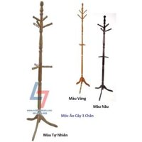 MÓC ÁO CÂY 3 CHÂN GỖ TỰ NHIÊN