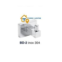 Móc áo đơn inox 304, móc 1 chấu vuông, cụm 1 móc chữ Y Toro Home BD-2