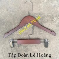 Móc Áo Gỗ 10 Chiếc và 10 Chiếc Kẹp Quần Gỗ TRẺ EM