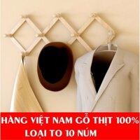 Móc Áo Gỗ Treo Tường 10 Núm Hàng Chất Lượng Cao