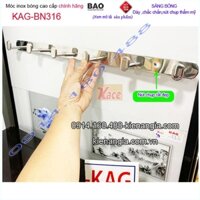 Móc áo SUS 304,móc 6 cao cấp inox Bảo BN316