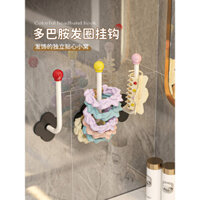 Móc buộc tóc Dopamine không cần khoan, móc dính không dấu vết, dây buộc tóc, dây thun, kẹp, giá lưu trữ trang sức