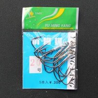 Móc Bướm Micano, Móc Mỏ Neo, Móc Câu Hai Móc Barbless, Gói 5 lưỡi câu cá tra lưỡi câu cắm ếch