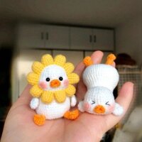 Móc Búp Bê Đan Tự Làm Búp Bê Xoay Vịt Đan Mặt Dây Chuyền Ô Tô Len Móc Handmade diy Chất Liệu Gói Có Video Có Thể Hoàn Thành Sản Phẩm Tùy Chỉnh Quà Tặng Sinh Nhật