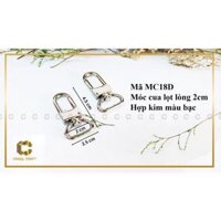 Móc càng cua màu Bạc - 2 cái 2cm LV18D