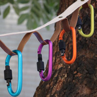 Móc Carabiner Ngoài Trời Kẹp Nhanh Khóa D-Type Hợp Kim Nhôm Cứng Cực Mạnh Mẽ Móc Khóa Ba Lô Kẹp Bình Nước