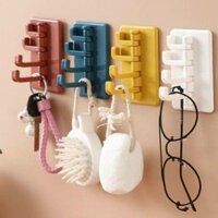 Móc Cây Thông Xoay 4 Nhánh Treo Đồ Dán Tường, Treo Chìa Khóa
