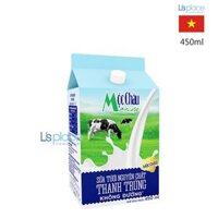Mộc Châu Sữa tươi thanh trùng không đường hộp cỡ trung
