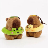 Móc Chìa Khóa Búp bê nhồi bông kiểu hot trên mạng vòng bơi đáng yêu Capibara Mặt dây chuyền cặp sách học sinh cặp đôi trái tim thiếu nữ