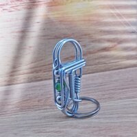 Móc chìa khóa inox gắn đá cao cấp