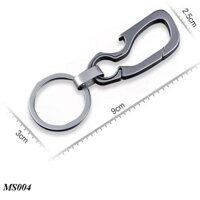 Móc chìa khóa ô tô inox cao cấp cho nam - không lò xo - MS004