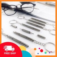 Móc chìa khoá tua vít đa năng, chuyên dụng sửa chữa đồng hồchỉnh ốc vít cho kính mát,kính cận,kính thời trang