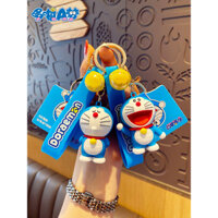 Móc chìa khóa xe hơi Doraemon hoạt hình dễ thương dây chuyền chìa khóa Doraemon túi cao cấp sáng tạo Dây Đeo Nữ